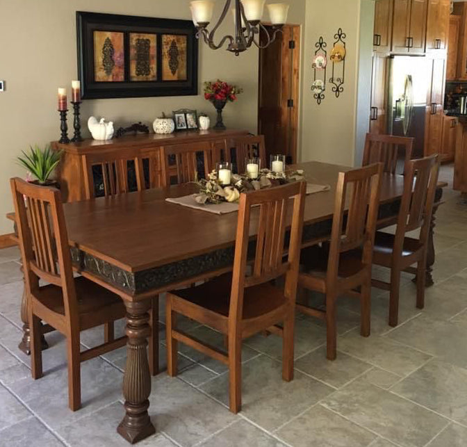 Solid Wood Dining Table by Rustic Home Interiors San Marcos